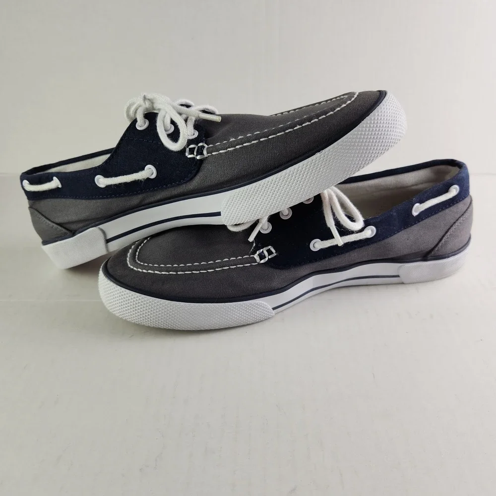 Polo Ralph Lauren Franz Sneakers Mens 11.5D Gray Canvas Canvas Lace Up Low Top‎